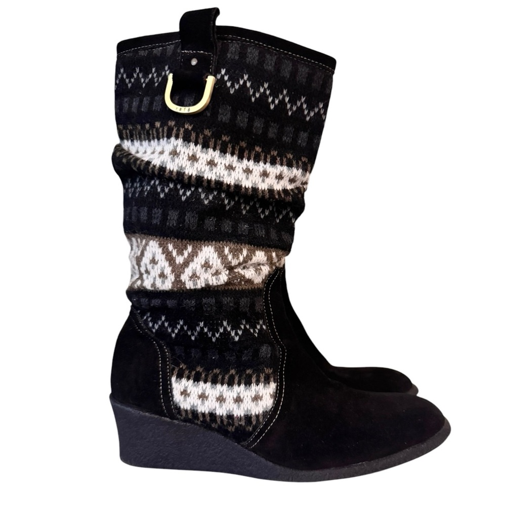 Rafe Sweater Knit Wedge Boots